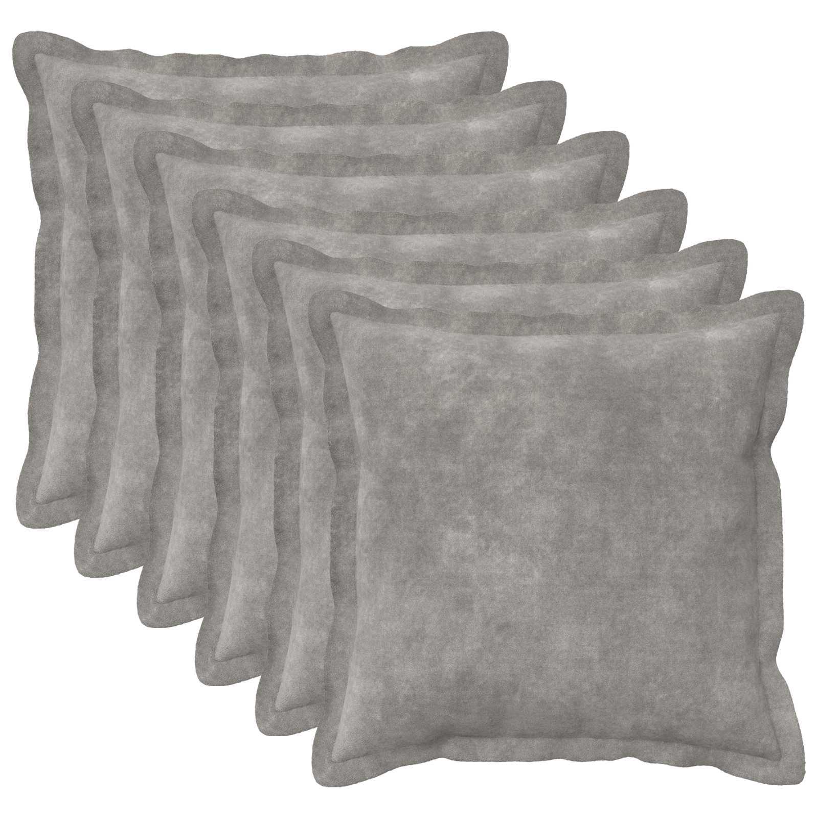 Pudebetræk HOUTEN 6 stk. - lysegrå 40 x 40 cm