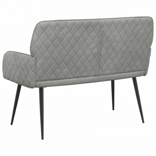 2-personers sofa i fløjl med metalben - lysegrå