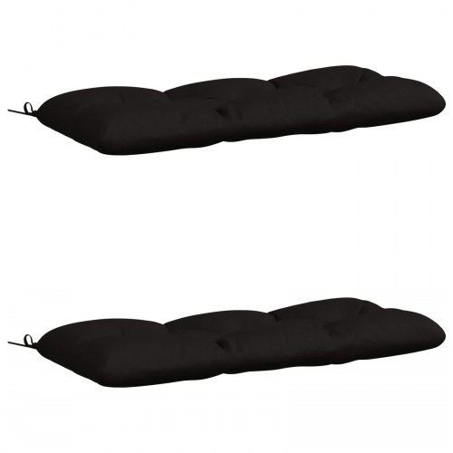 Bænkepuder VIANEN 2 stk. - sort 120 x 50 x 12 cm