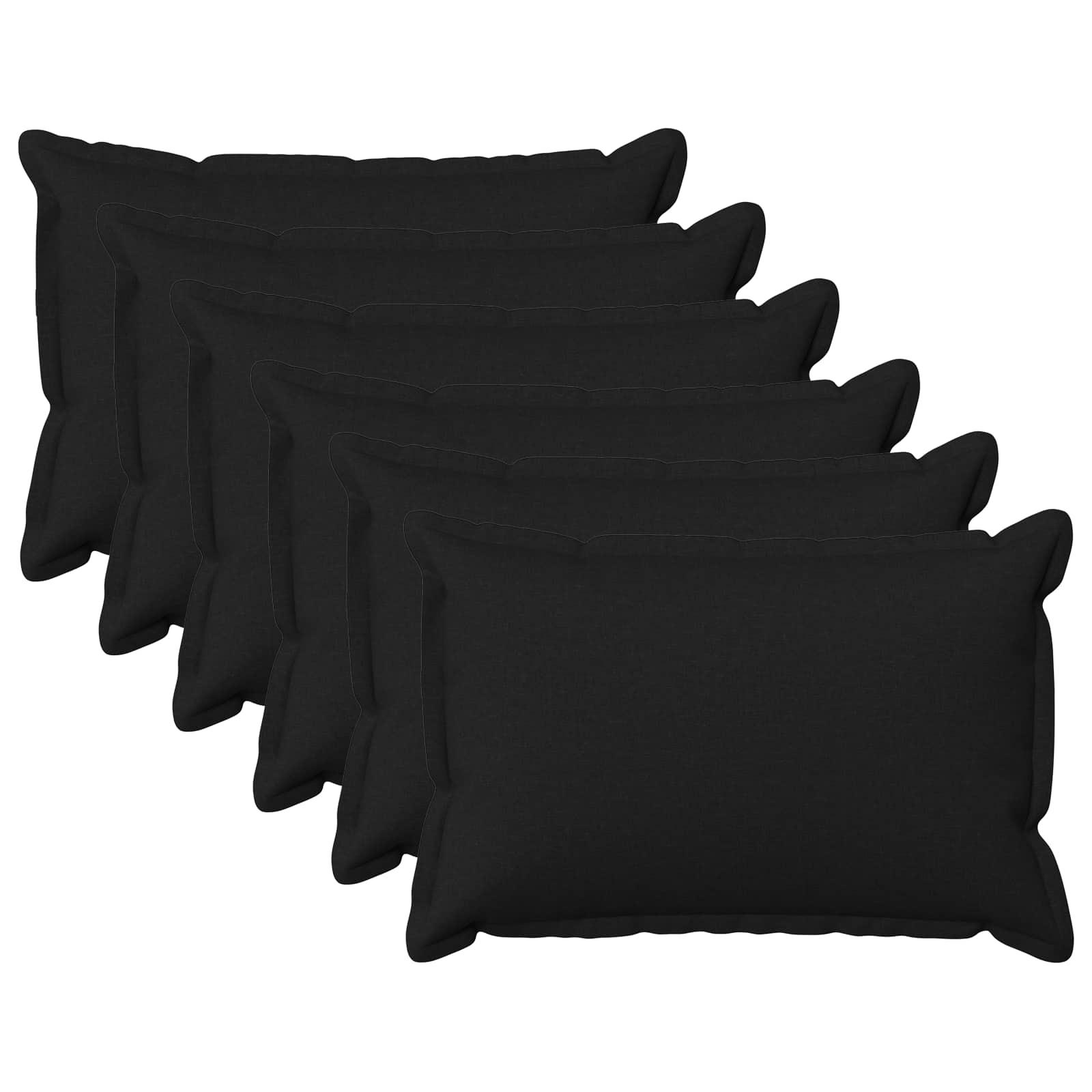 Pyntepuder 6 stk. HOUTEN sort 40 x 60 cm