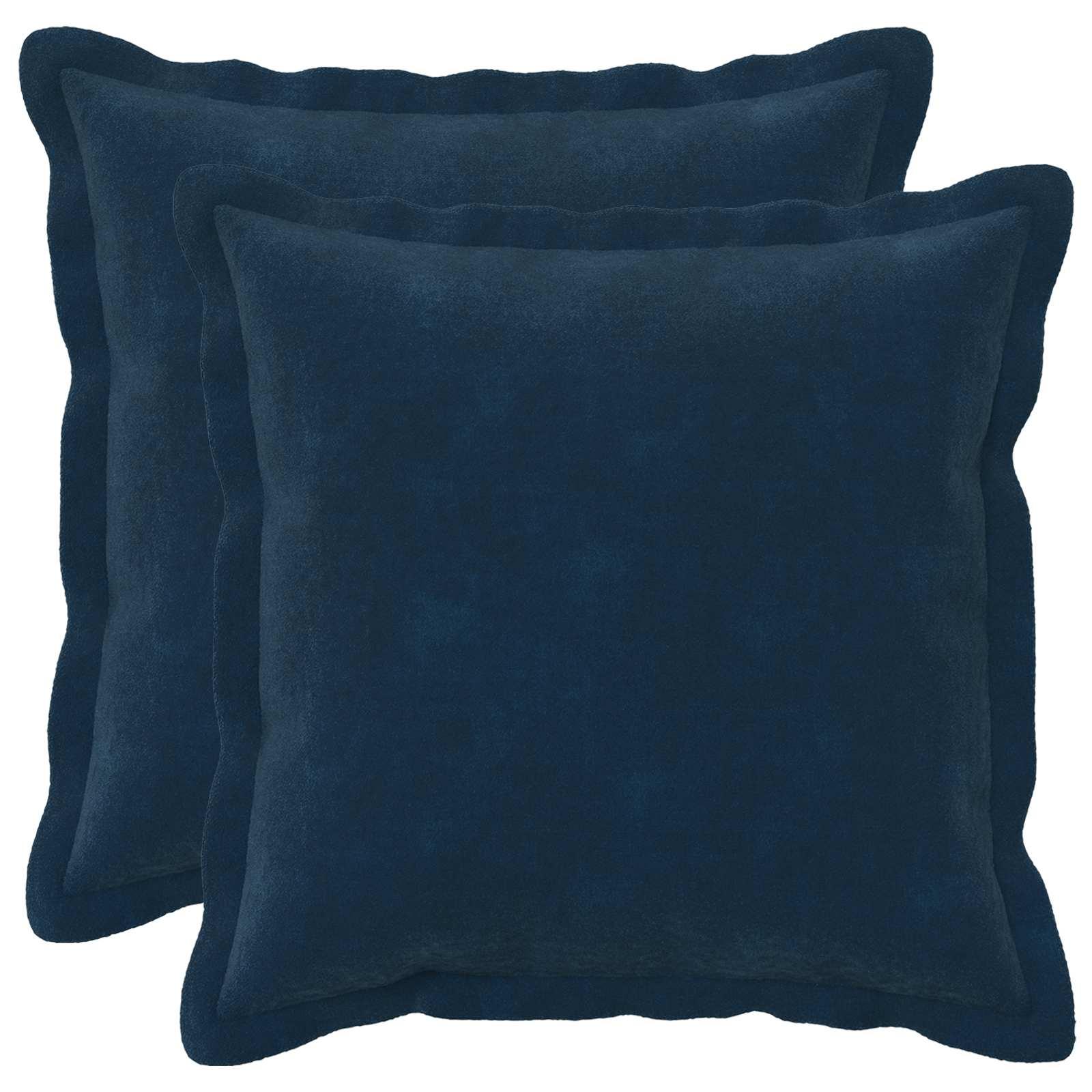 vidaXL Pude 2 stk. HOUTEN Blå 45 x 45 cm Mikrofiber Fleece