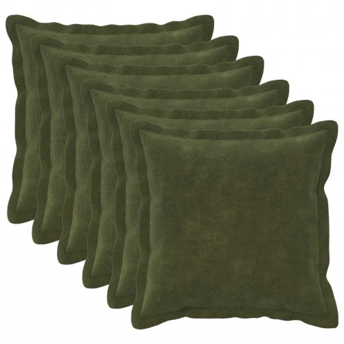 Pudebetræk HOUTEN 6 stk. - grøn 50 x 50 cm