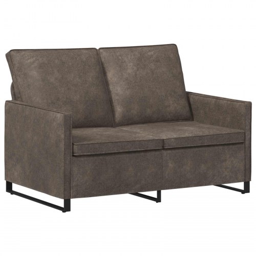2-personers sofa i imiteret ruskind - mørkegrå, 130 x 81 x 82 cm
