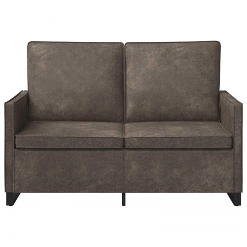 2-personers sofa i imiteret ruskind - mørkegrå, 130 x 81 x 82 cm