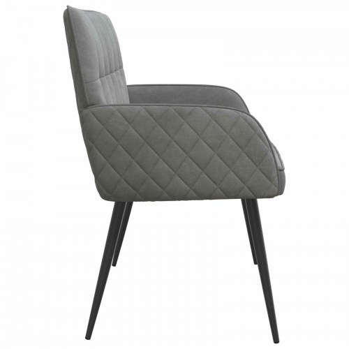 2-personers sofa i mørkegrå fløjl med metalben
