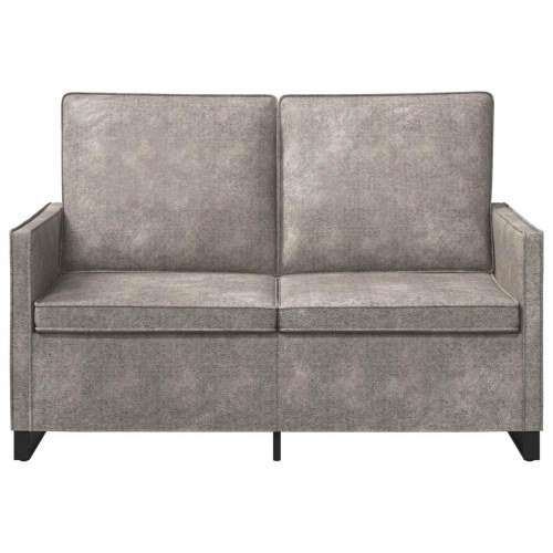 2-personers sofa i imiteret ruskind - lysegrå, 130 x 81 x 82 cm