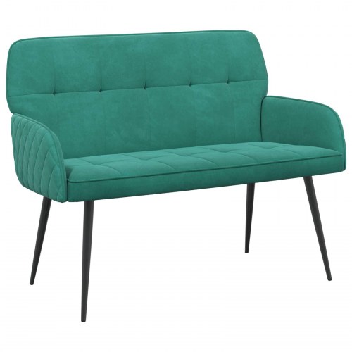 2-personers sofa i fløjl med metalben - turkis