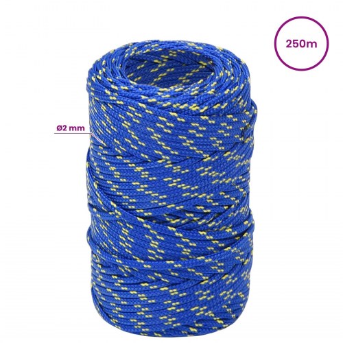 Universaltov 2 mm 250 m - blå PP-reb