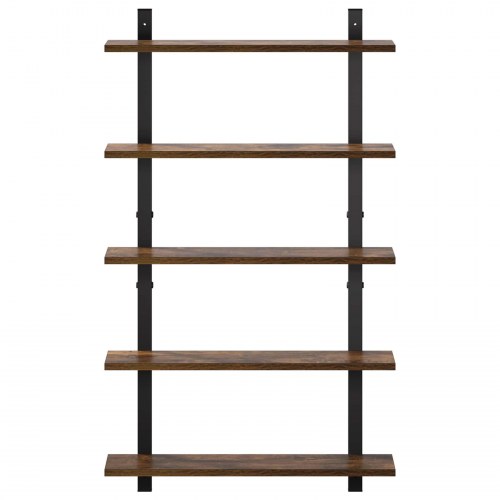 Væghylde i røget eg 60,5 x 13,5 x 102,5 cm