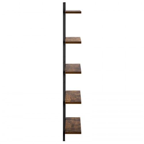 Væghylde i røget eg 60,5 x 13,5 x 102,5 cm