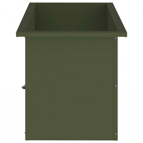 Plantekasse med LED 2 stk. - olivengrøn 40 x 80 x 40 cm