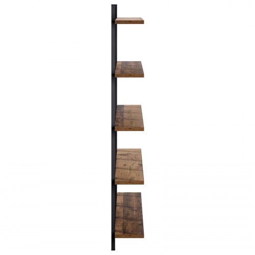 Væghylde i gammelt træ 102 x 13,5 x 102 cm