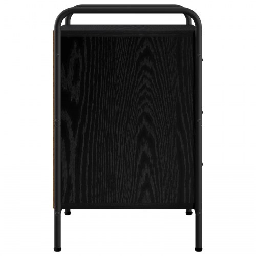 Sengebord i sort eg med 3 skuffer - 48 x 36,5 x 60 cm