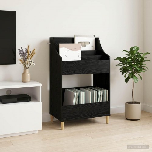 Mediehylde i sort eg - 70,5 x 46 x 112 cm