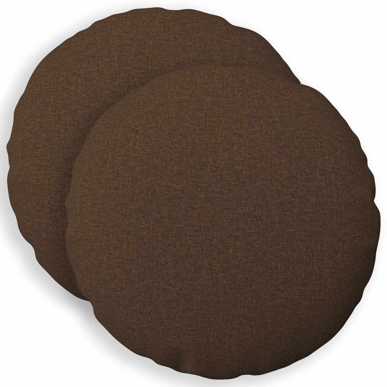 Runde pudebetræk HEERLEN 2 stk. - brun, Ø 50 cm