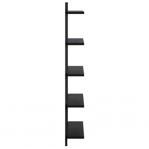 Væghylde i sort eg - 60,5 x 13,5 x 102,5 cm