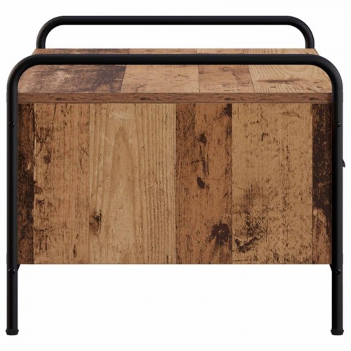 Sofabord i gammelt træ med 2 skuffer - 99,5 x 49 x 41 cm