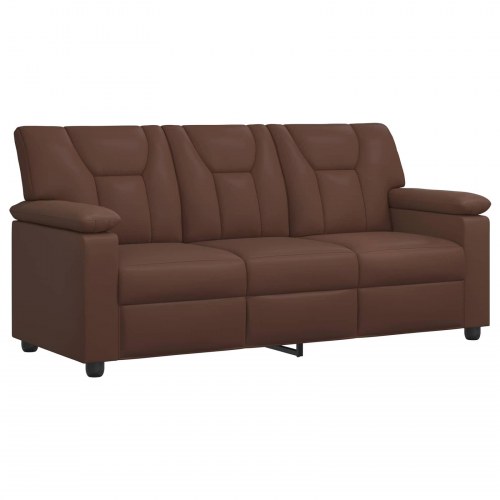 Sofasæt i kunstlæder 2 stk. - brun