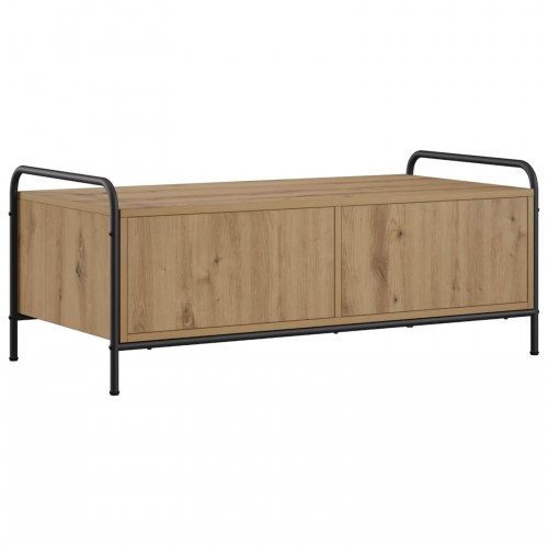 Sofabord i artisan-eg med 2 skuffer - 99,5 x 49 x 41 cm