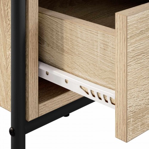 Sofabord i Sonoma-eg med 2 skuffer - 99,5 x 49 x 41 cm