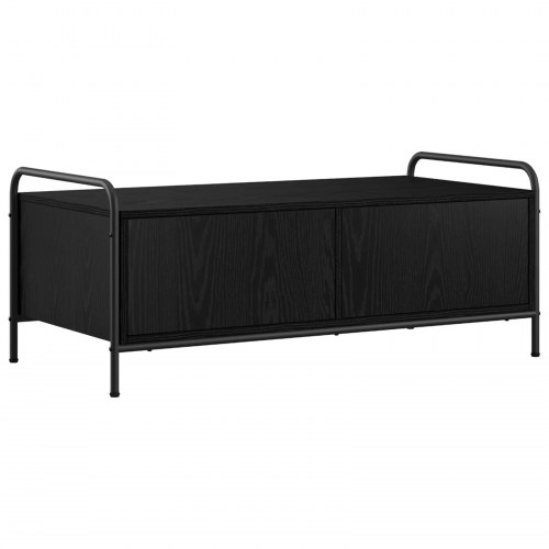 Sofabord i sort eg med 2 skuffer - 99,5 x 49 x 41 cm