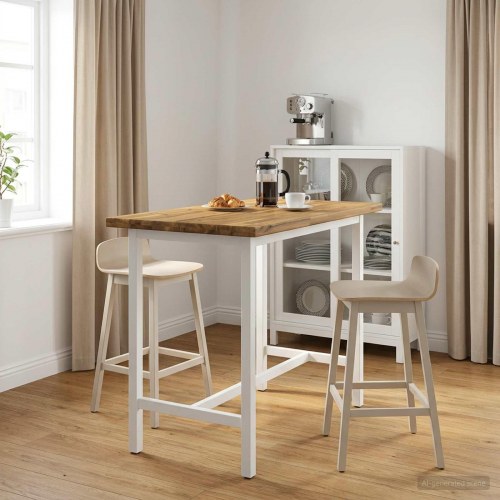 Rektangulær bordplade i massivt akacietræ 100 x 40 x 3,2 cm