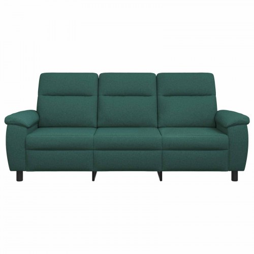 3-personers sofa mørkegrøn 214 x 90 x 95 cm