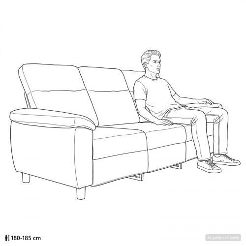 3-personers sofa mørkegrøn 214 x 90 x 95 cm