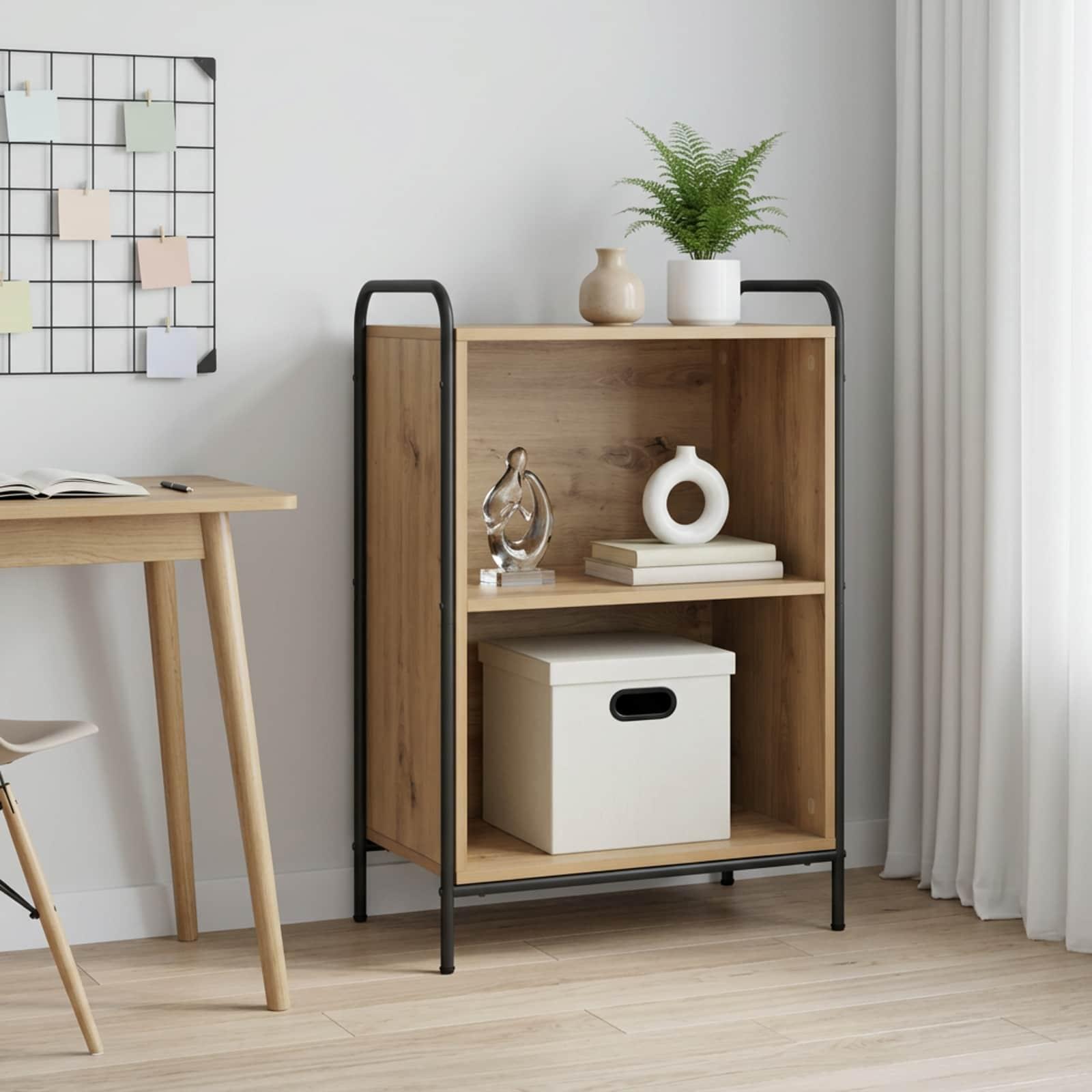 vidaXL Bogskab 55,5 x 33 x 174 cm Konstrueret træ Artisan-eg