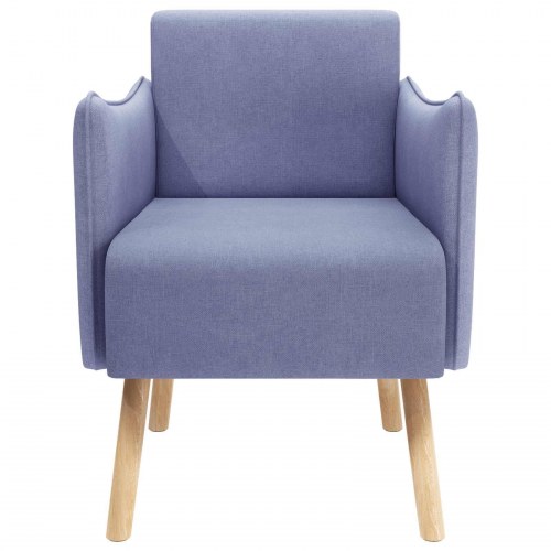 Lænestol i jeans blå stof - 60 x 65 x 76 cm