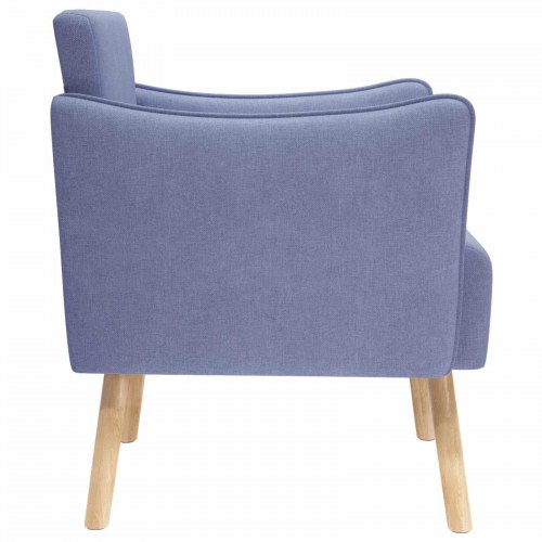 Lænestol i jeans blå stof - 60 x 65 x 76 cm