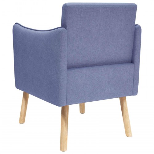 Lænestol i jeans blå stof - 60 x 65 x 76 cm