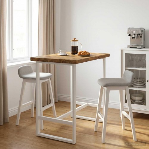 Rektangulær bordplade i massivt akacietræ - 90 x 40 x 3,2 cm