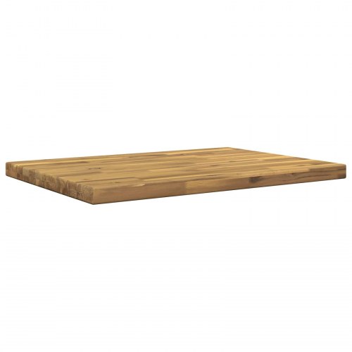 Rektangulær bordplade i massivt akacietræ - 90 x 40 x 3,2 cm