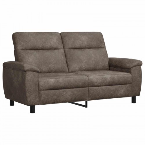 2-personers sofa i mørkegrå faux ruskind - 178 x 90 x 95 cm