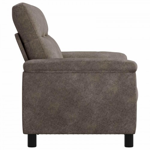 2-personers sofa i mørkegrå faux ruskind - 178 x 90 x 95 cm