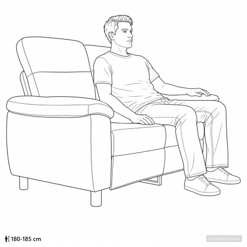 2-personers sofa i mørkegrå faux ruskind - 178 x 90 x 95 cm