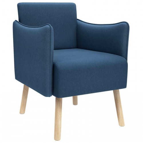 Accentstol i blå polyester