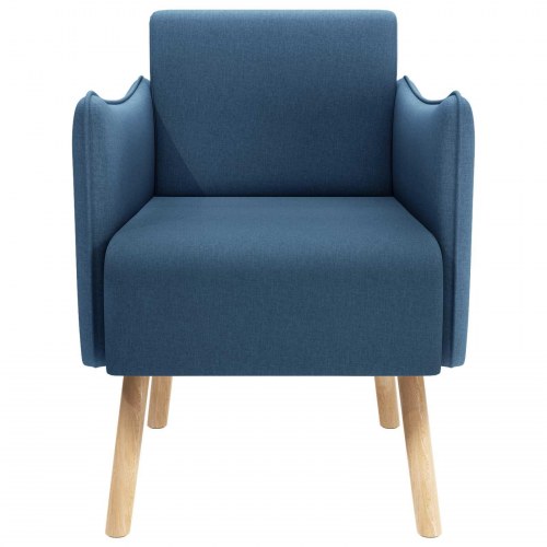 Accentstol i blå polyester