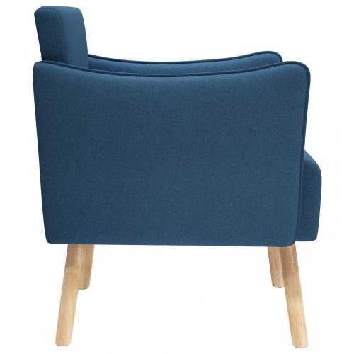 Accentstol i blå polyester