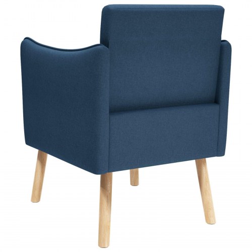 Accentstol i blå polyester