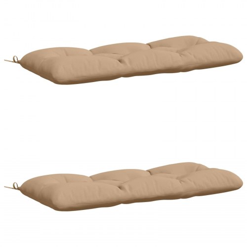Bænkepuder VIANEN 2 stk. 130 x 50 x 12 cm - sandfarvet