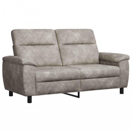 2-personers sofa i faux ruskind - lysegrå, 178 x 90 x 95 cm