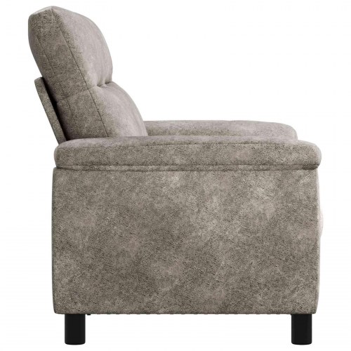 2-personers sofa i faux ruskind - lysegrå, 178 x 90 x 95 cm