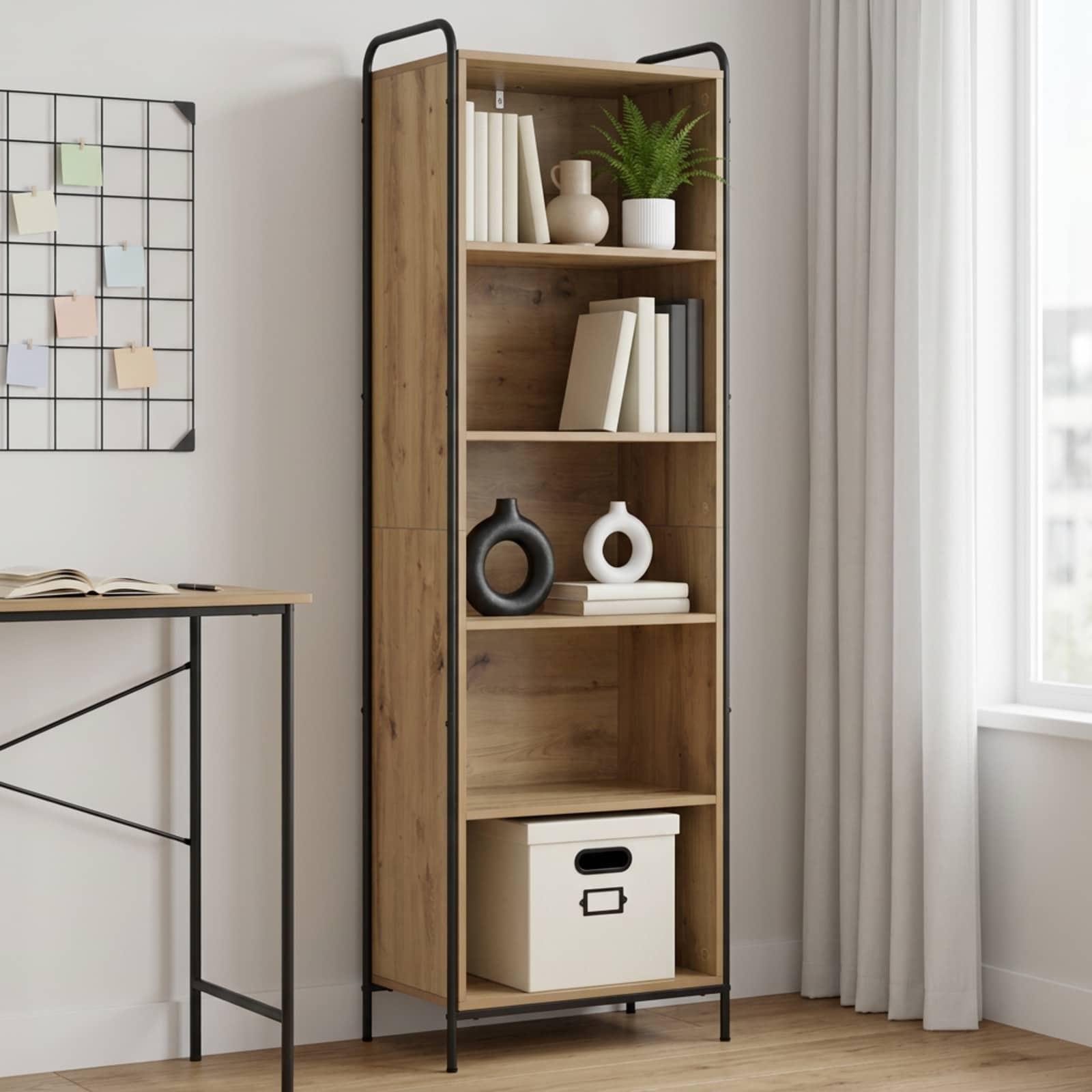 vidaXL Bogskab 55,5 x 33 x 174 cm Konstrueret træ Artisan-eg