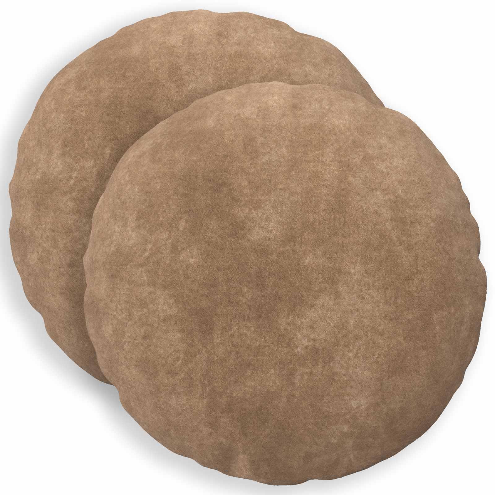 Pudebetræk HEERLEN 2 stk. - gråbrun Ø 60 cm