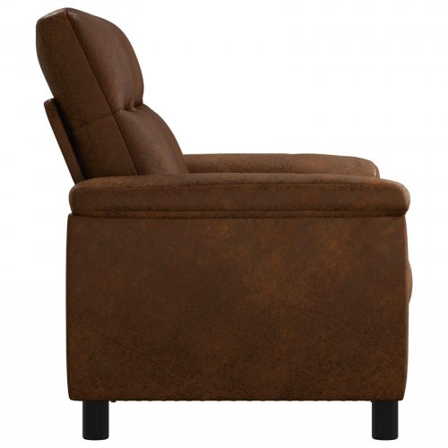 2-personers sofa i brun imiteret ruskind - 178 x 90 x 95 cm