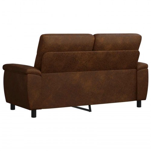 2-personers sofa i brun imiteret ruskind - 178 x 90 x 95 cm
