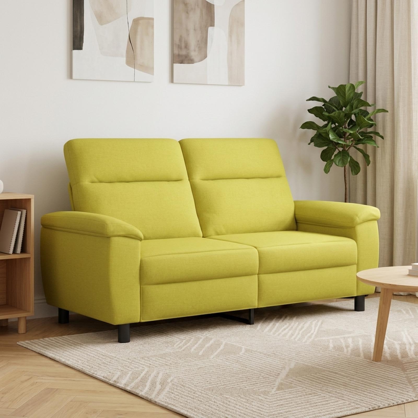 2-personers sofa i stof - lys grøn, 178 x 90 x 95 cm