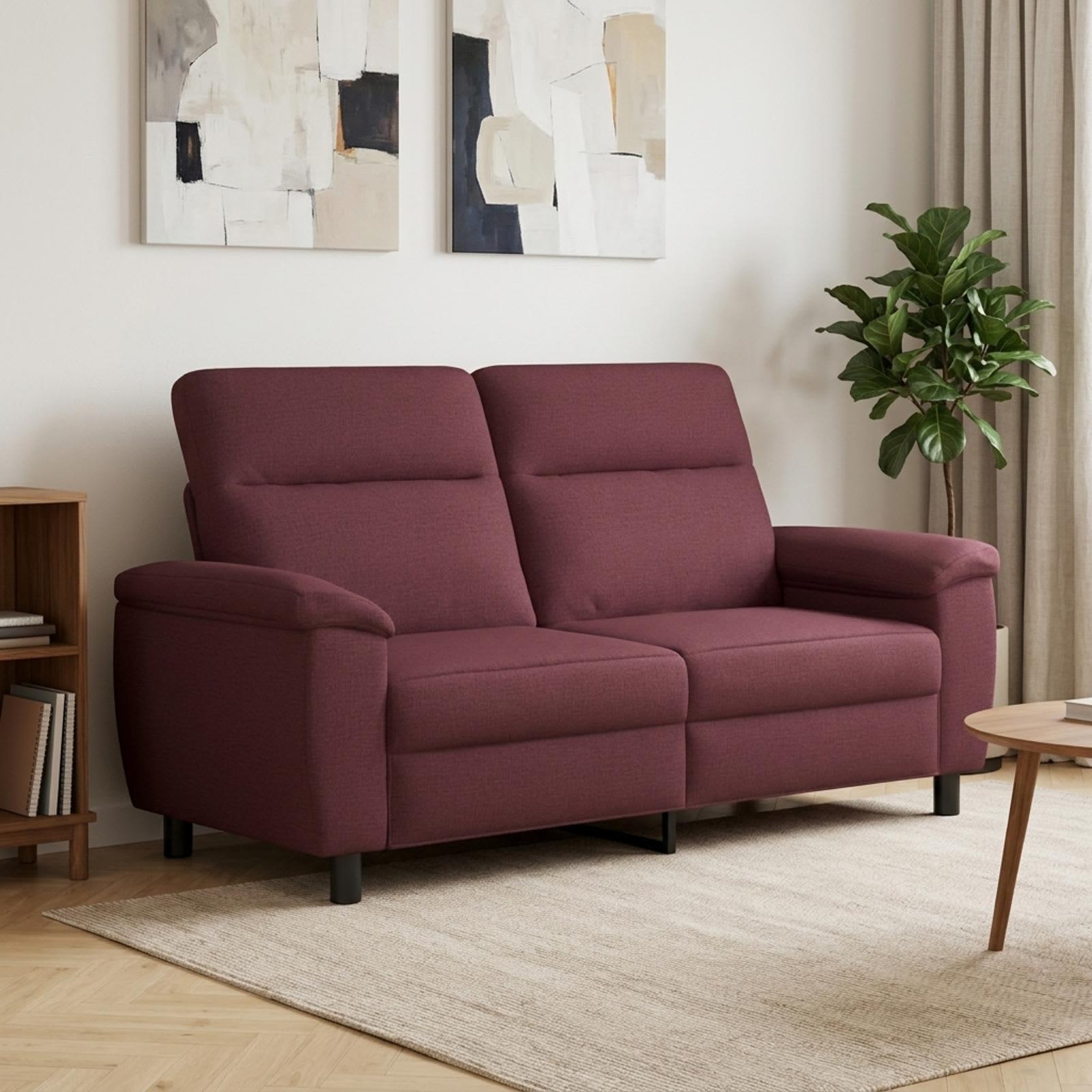 2-personers sofa i stof - lilla, 178 x 90 x 95 cm